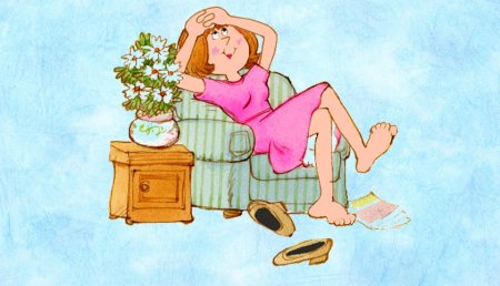 Мама отдыхает иллюстрации