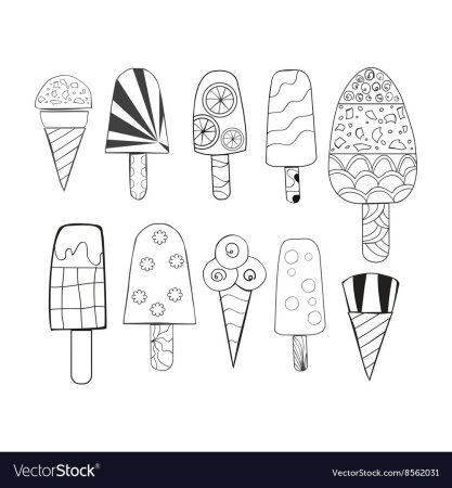 Распечатка мороженое на палочке