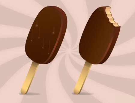 Откусанное мороженое