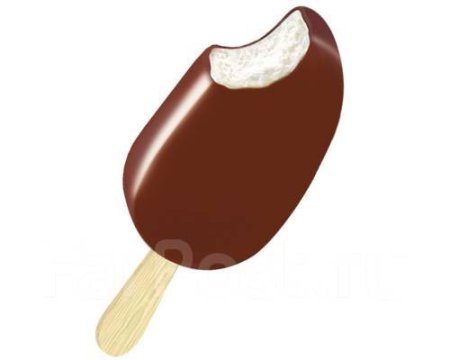 Шоколадно ванильное мороженое на палочке