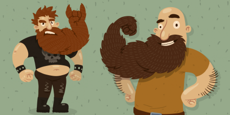 Мультяшная большая борода