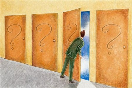 Картина человек за дверью