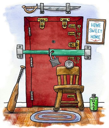 Дверь карикатура