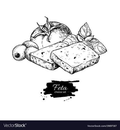 Сыр Фета рисунок