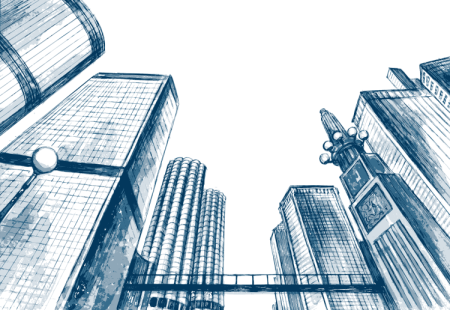 Город перспектива вектор