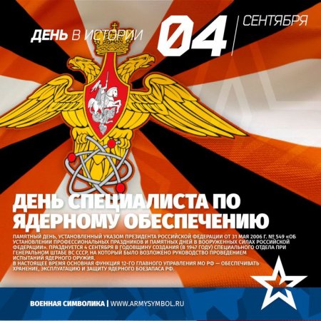 День специалиста по ядерному обеспечению России