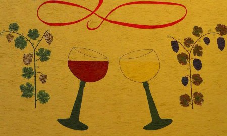 Вино с изображением птицы