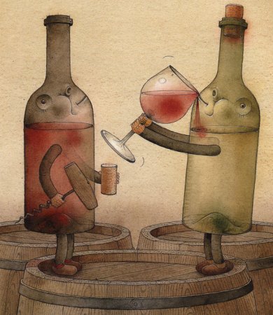 Картина смешная про вино
