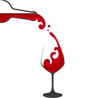 Бокал вина силуэт