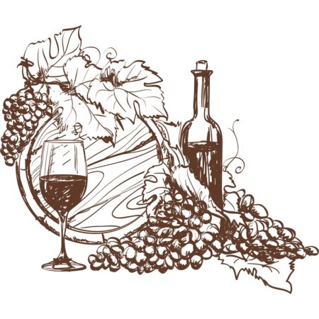 Виноградная лоза вино вектор