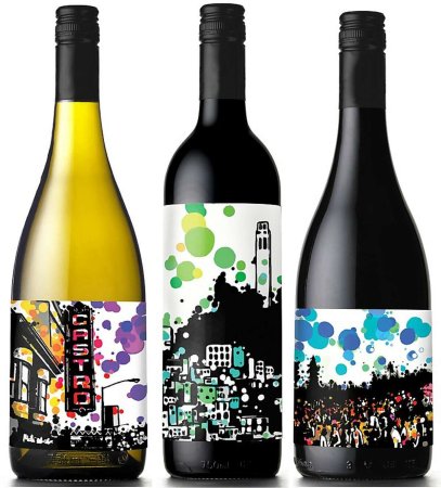 Дизайнерская бутылка вина