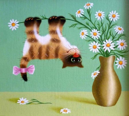 Открытки с днём рождения с котиками