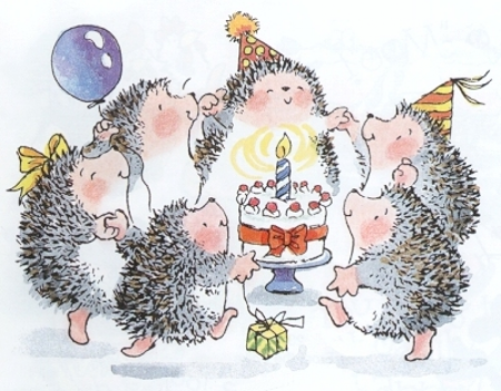 С днём рождения с ежиком