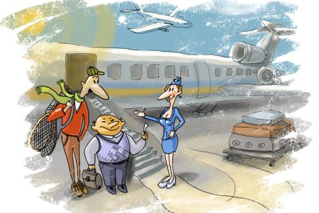 Карикатуры на самолеты