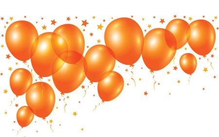 Оранжевые шары на прозрачном фоне