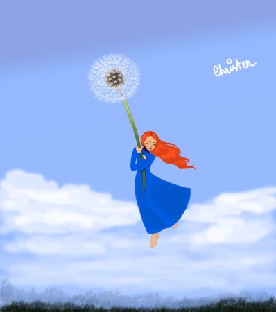 Одуванчик улетает