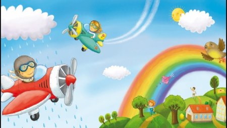 Детский фон самолеты