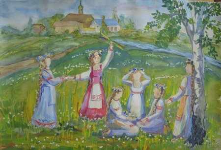 Троица рисунок