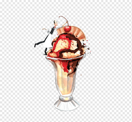 Мороженое акварелью