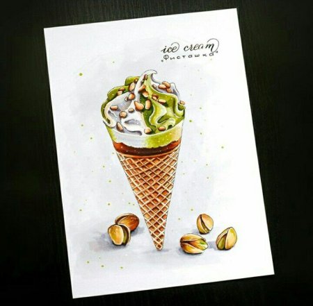 Мороженое маркерами