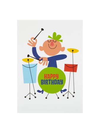Открытка с днём рождения барабанщику