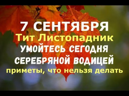 Что делать в день Тит Листопадник