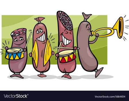 Сосиска карикатура