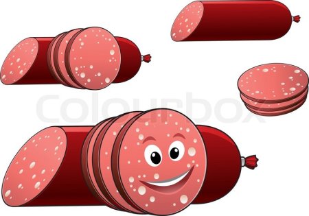 Палка колбасы рисунок для детей