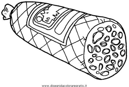 Колбаса раскраска для детей