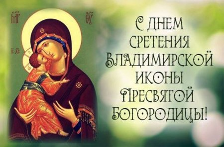 Сретение Владимирской иконы Божией матери икона