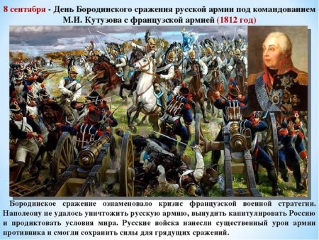 8 Сентября Бородинское сражение день воинской славы