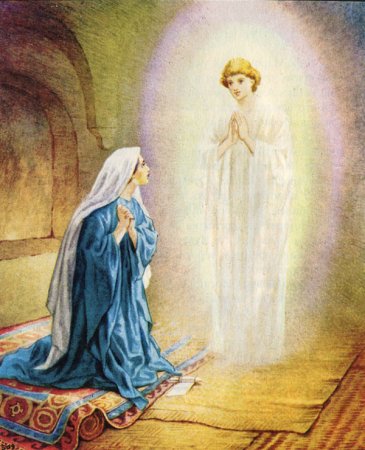 Благовещение Архангел Гавриил и Дева Мария