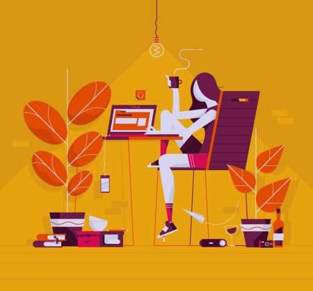 Графический дизайнер иллюстрация