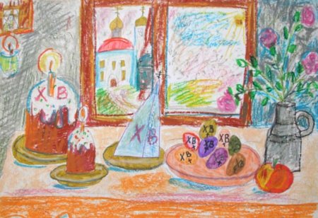 Детские рисунки на пасхальную тему