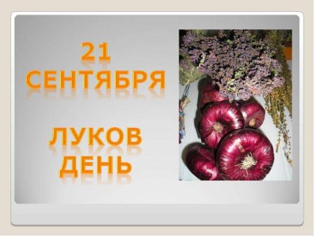 Луков день 20 сентября