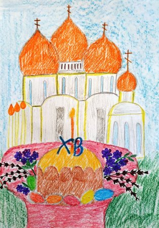 Рисунок на тему Пасхальная тематика