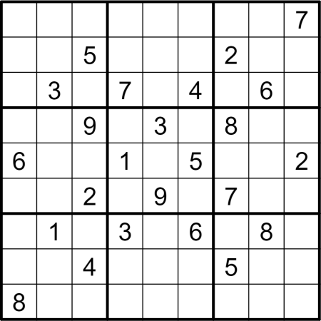 Судоку средней сложности