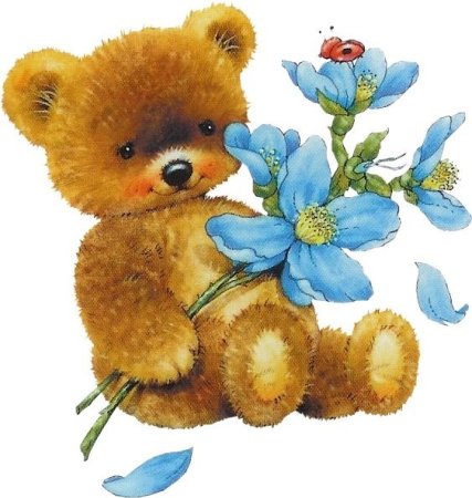 Мишка с незабудками
