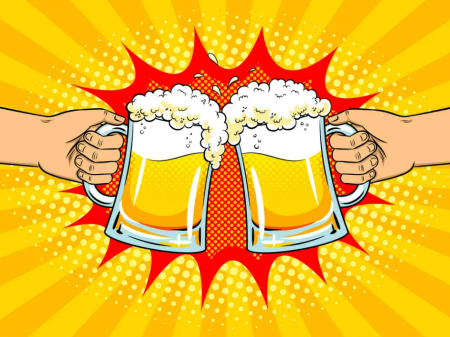 Кружка пива поп арт