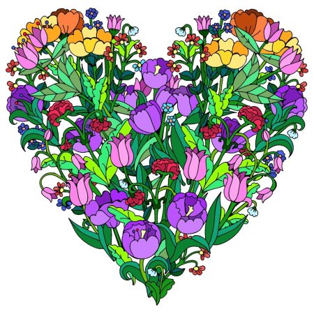 Цветы печать цветные