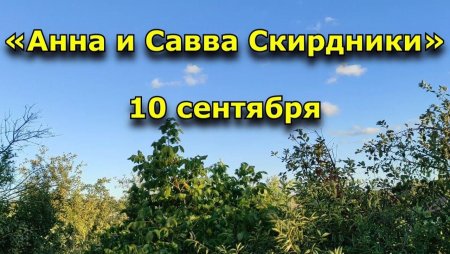 Савва Скирдники 10 сентября