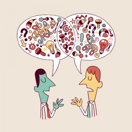 Обмен идеями иллюстрация