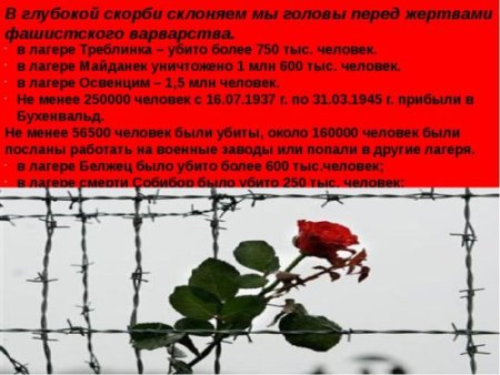 13 Сентября день памяти жертв фашизма