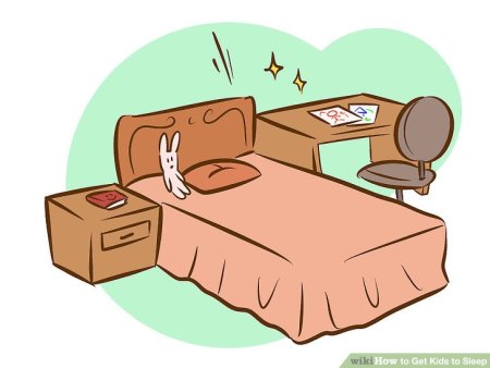 Нарисованная заправленная кроватка