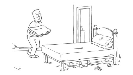 Заправленная кровать