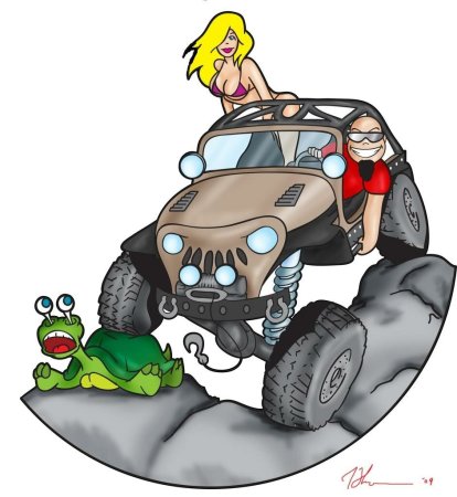 Карикатура джип