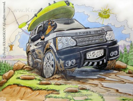 Шарж Рендж Ровер
