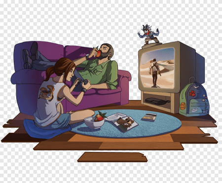 Играет в Видеоигры мультяшный