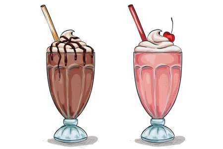 Милк Шейк коктейль рисунок