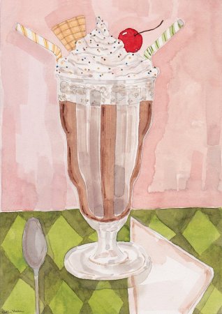 Милкшейк рисунок маркерами